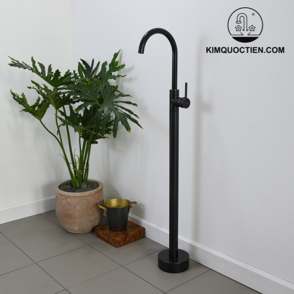 Vòi Xả Bồn Đặt Sàn Kanly GCAH6B Nóng Lạnh Màu Đen
