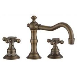 Vòi lavabo nóng lạnh 3 lỗ bằng đồng cổ điển Kanly GCB07