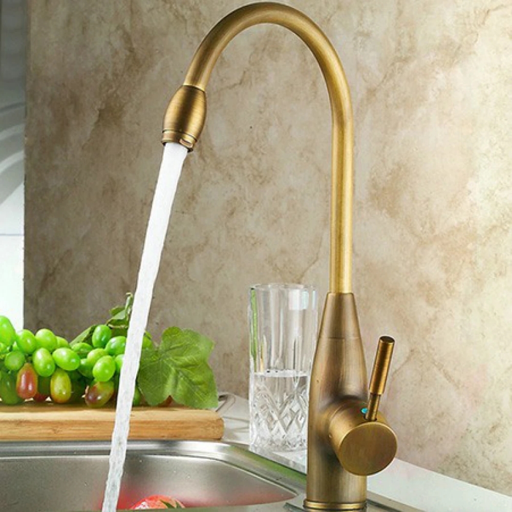 Vòi rửa bát Kanly GCC01 nóng lạnh bằng đồng cổ điển