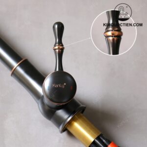Vòi Rửa Bát Kanly GCC09B Rút Dây Nóng Lạnh Màu Đen