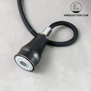 Vòi Rửa Bát Kanly GCC09B Rút Dây Nóng Lạnh Màu Đen