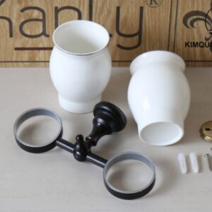 Giá để cốc đôi bằng đồng Kanly GCK08B