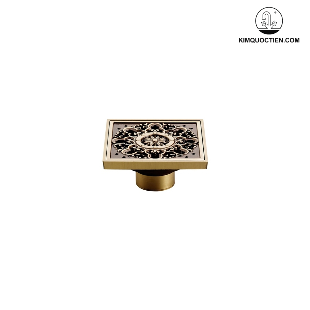 Phễu Thoát Sàn Hoa Văn Kanly GCP07 Bằng Đồng