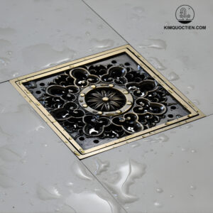 Phễu Thoát Sàn Hoa Văn Kanly GCP07 Bằng Đồng