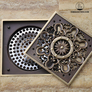 Phễu Thoát Sàn Hoa Văn Kanly GCP07 Bằng Đồng