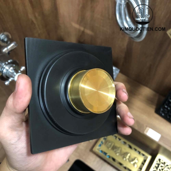 Phễu Thoát Sàn Kanly GCP13B Bằng Đồng Màu Đen