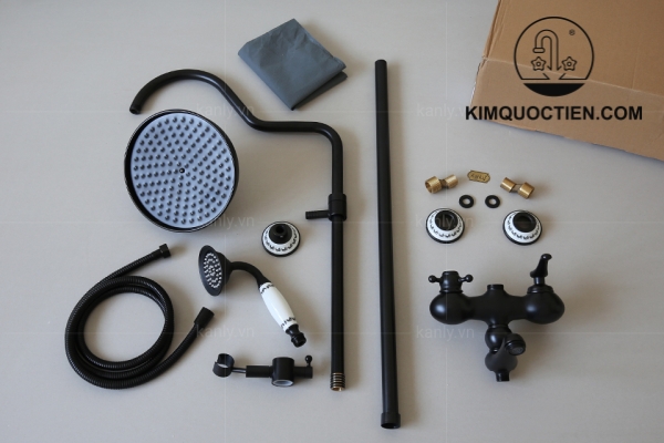 Bộ sen cây tắm đứng nóng lạnh bằng đồng Kanly GCS11B