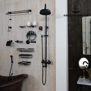 Bộ sen cây tắm đứng nóng lạnh bằng đồng Kanly GCS11B