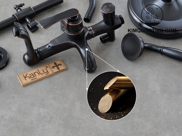 Vòi Sen Cây Kanly GCS13B Nóng Lạnh Cổ Điển Màu Đen