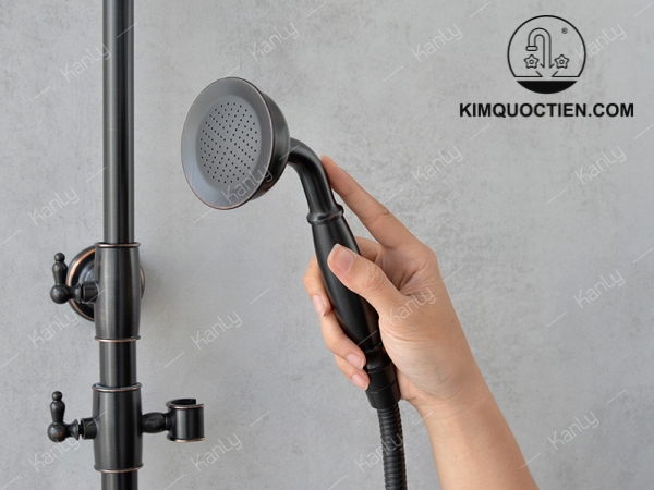 Vòi Sen Cây Kanly GCS13B Nóng Lạnh Cổ Điển Màu Đen