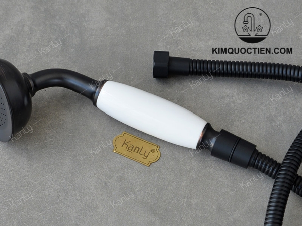 Vòi Sen Tắm Kanly GCS23B Nóng Lạnh Bằng Đồng Màu Đen