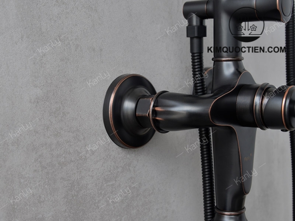 Vòi Sen Tắm Kanly GCS23B Nóng Lạnh Bằng Đồng Màu Đen