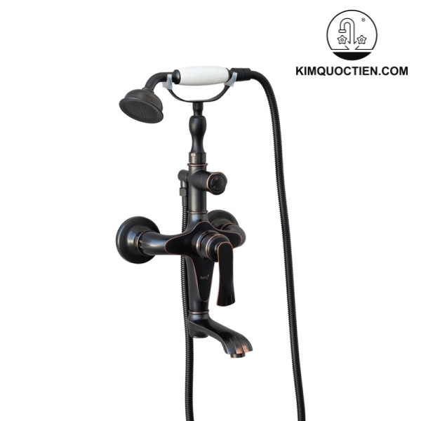 Vòi Sen Tắm Kanly GCS23B Nóng Lạnh Bằng Đồng Màu Đen