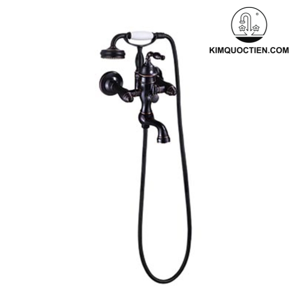 Vòi Sen Tắm Kanly GCS24B Nóng Lạnh Màu Đen Cổ Điển