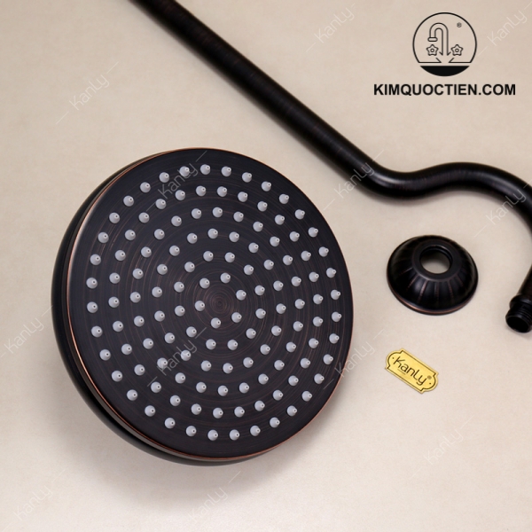 Vòi Sen Âm Tường Kanly GCS78B Nóng Lạnh Đồng Thau Cổ Điển Màu Đen