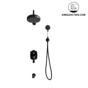 Vòi Sen Âm Tường Kanly GCS78B Nóng Lạnh Đồng Thau Cổ Điển Màu Đen