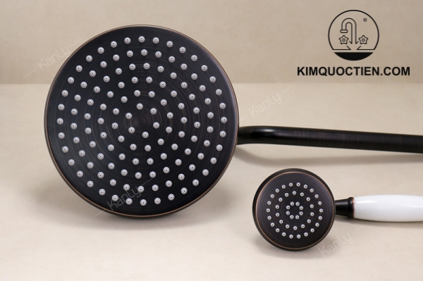 Vòi Sen Âm Tường Kanly GCS78B Nóng Lạnh Đồng Thau Cổ Điển Màu Đen