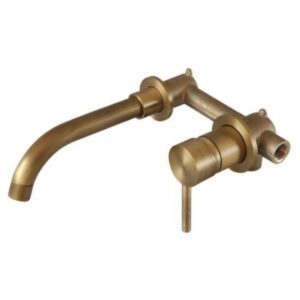 Vòi lavabo Kanly GCT04 nóng lạnh gắn tường bằng đồng