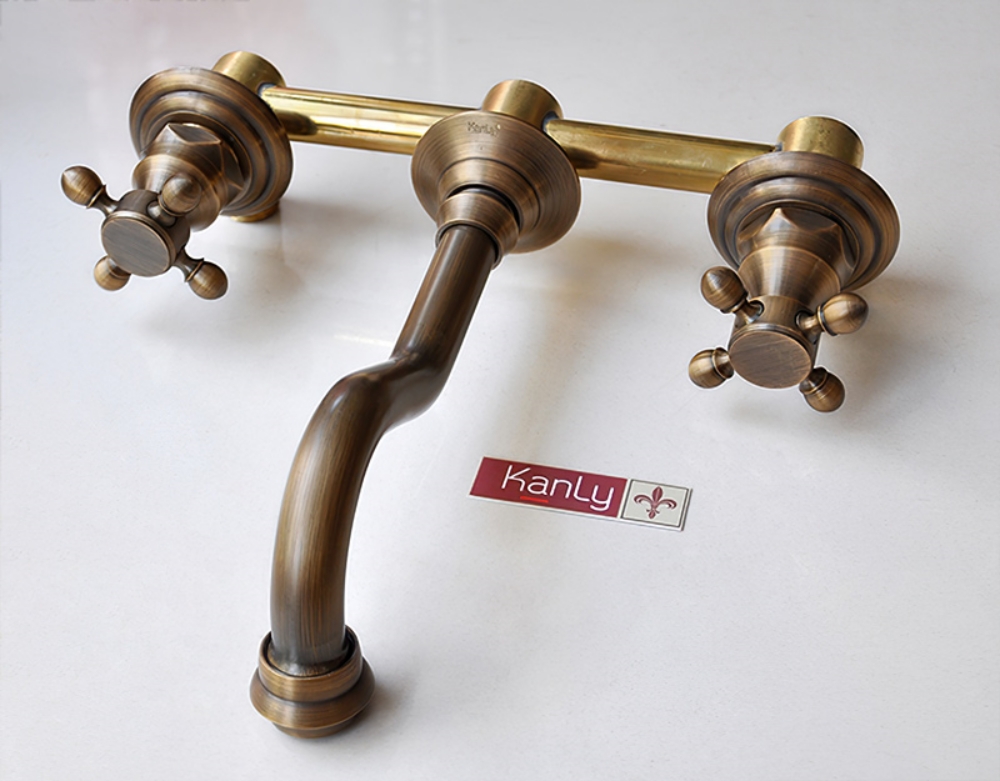 Vòi âm tường nóng lạnh bằng đồng Kanly GCT08