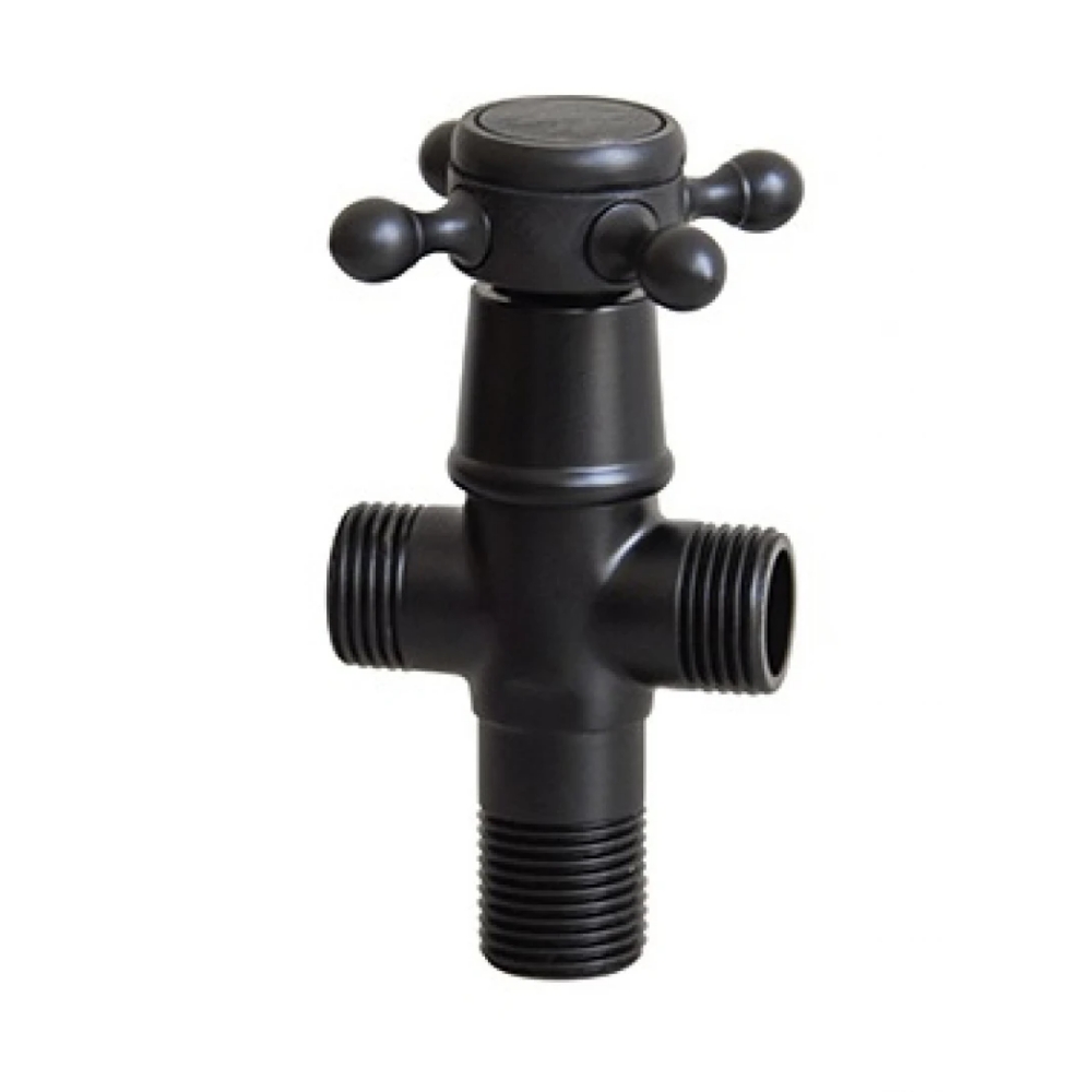 Van T chia nước Kanly GCV12B bằng đồng màu đen