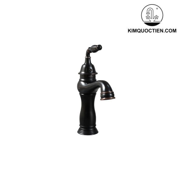 Vòi Lavabo Kanly GCV14B Nóng Lạnh Cổ Điển Màu Đen