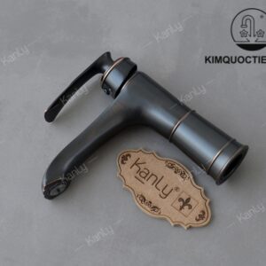 Vòi Lavabo Kanly GCV41B Nóng Lạnh Bằng Đồng Màu Đen