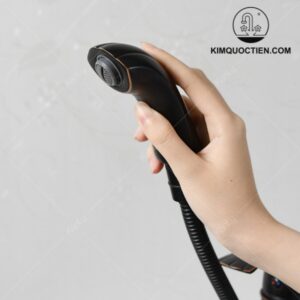 Vòi Lavabo Kanly GCV42B Nóng Lạnh Có Rút Dây Màu Đen