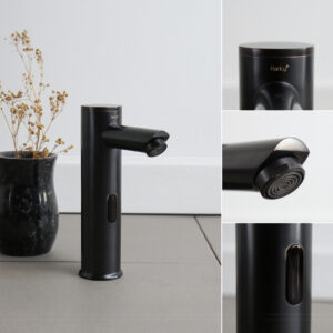 Vòi Lavabo Kanly GCVC1B Cảm Ứng Bằng Đồng Màu Đen