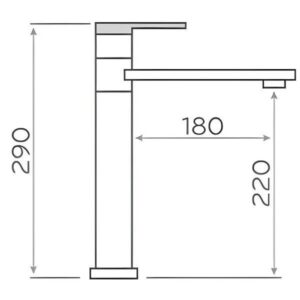 Vòi lavabo Kanly KLA10 nóng lạnh bằng đồng màu hồng