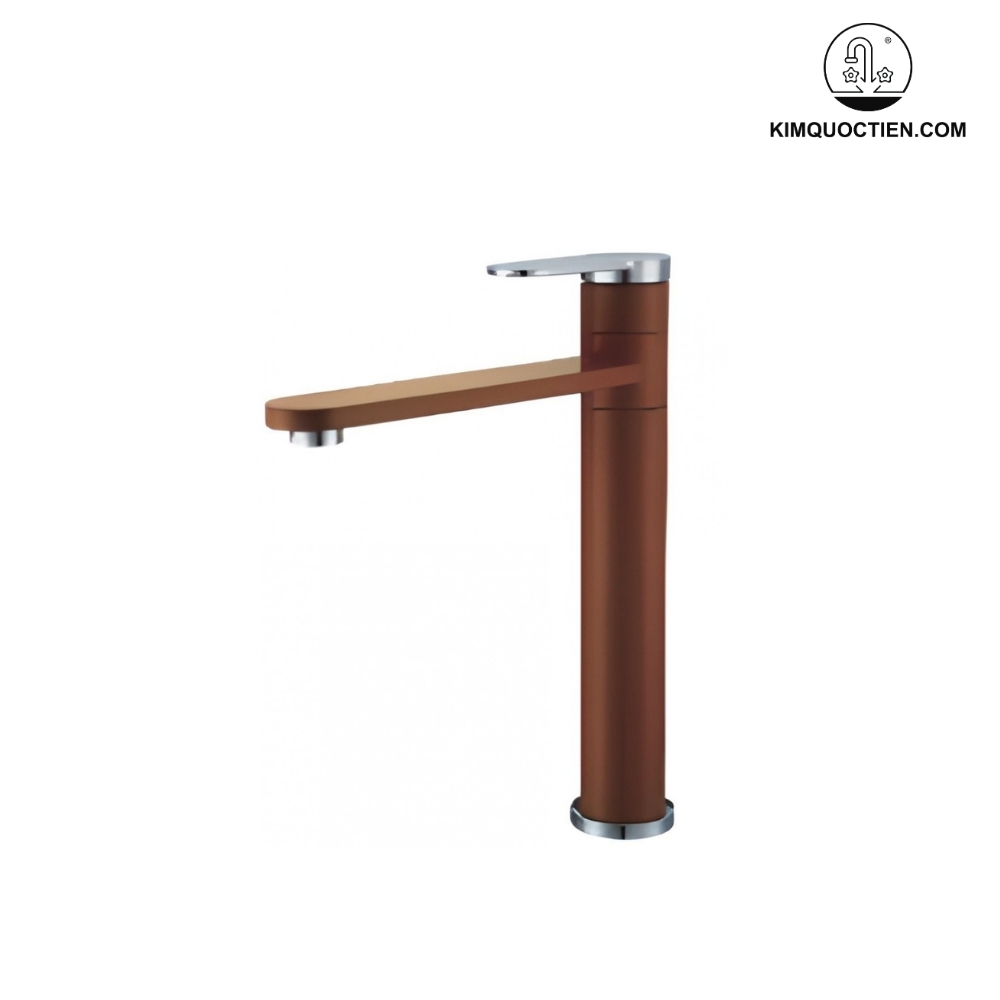 Vòi Lavabo Kanly KLA11 Nóng Lạnh Bằng Đồng Màu Nâu