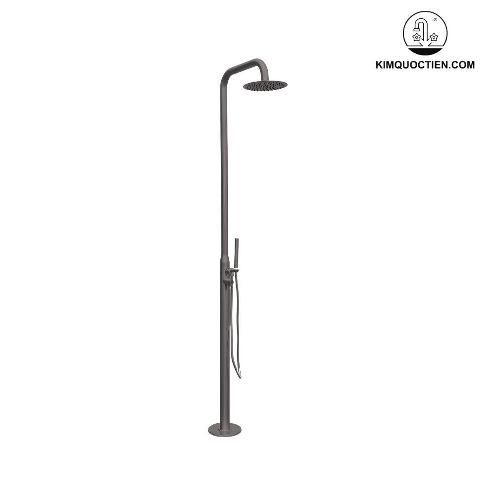 Sen Cây Tắm Đứng Kanly KLS9005B Nóng Lạnh Đặt Sàn Ngoài Trời Màu Đen