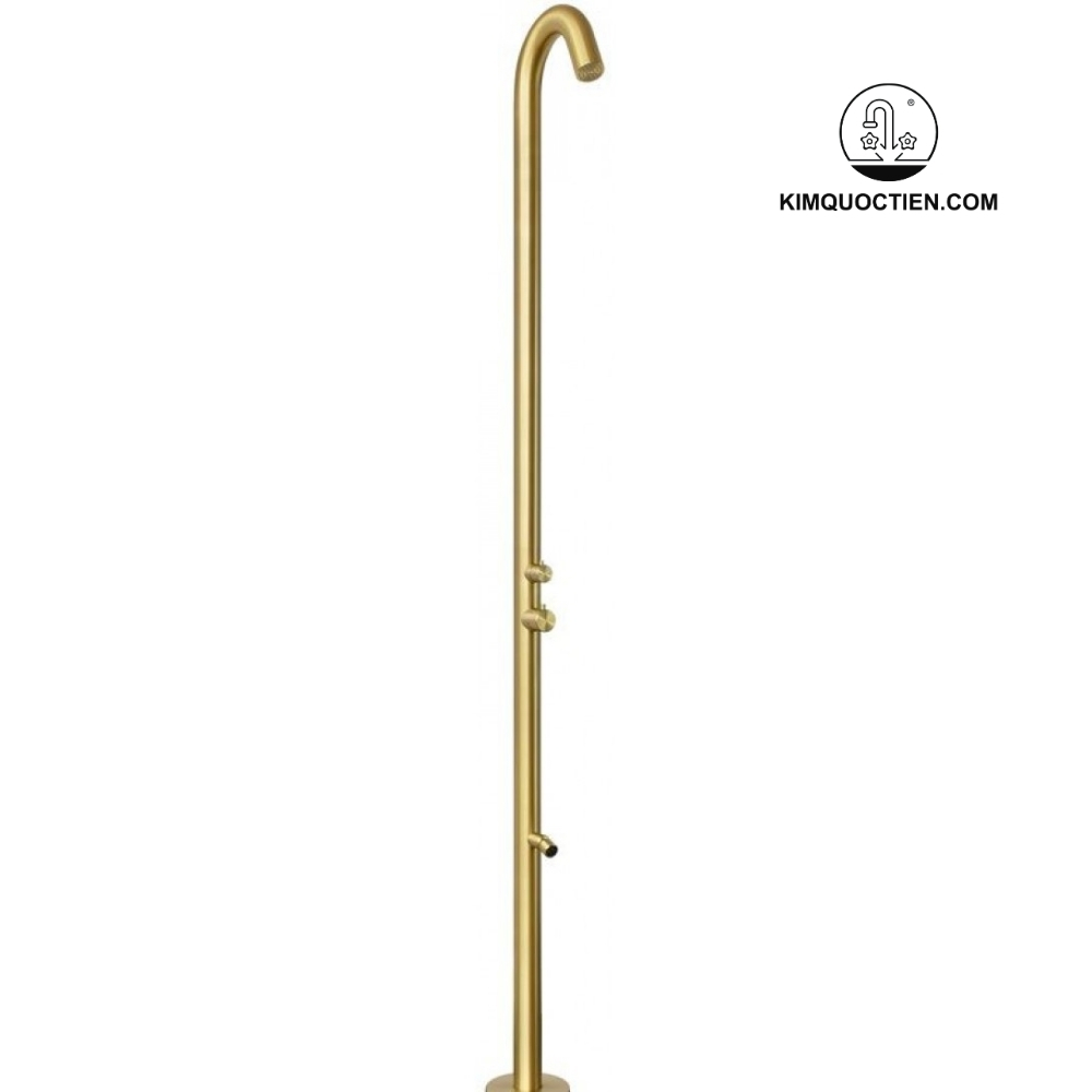 Vòi Sen Tắm Kanly KLS9015BG Nóng Lạnh Đặt Sàn Ngoài Trời Màu Vàng Xước