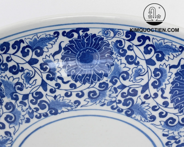 Chậu lavabo sứ hoa văn mỹ thuật SU121