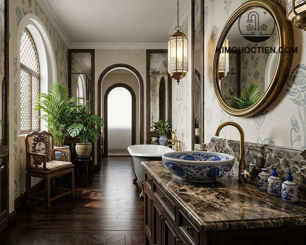 Chậu lavabo sứ hoa văn mỹ thuật SU121