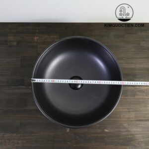 Chậu Lavabo Kanly SU512 Đặt Bàn Sứ Tròn Màu Đen