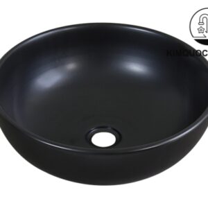 Chậu Lavabo Kanly SU512 Đặt Bàn Sứ Tròn Màu Đen