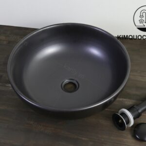 Chậu Lavabo Kanly SU512 Đặt Bàn Sứ Tròn Màu Đen