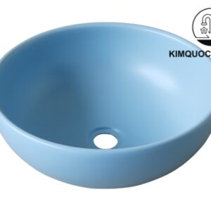 Chậu Lavabo Kanly SU515 Đặt Bàn Sứ Tròn Màu Xanh