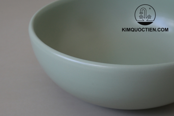 Chậu Lavabo Kanly SU516 Đặt Bàn Sứ Tròn Màu Xanh Ngọc