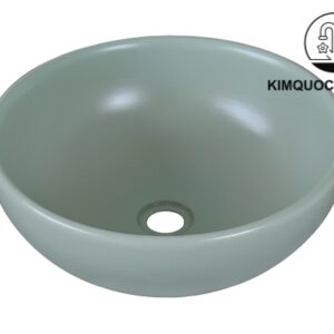 Chậu Lavabo Kanly SU516 Đặt Bàn Sứ Tròn Màu Xanh Ngọc