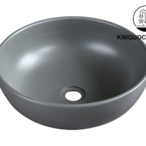 Chậu Lavabo Kanly SU517 Đặt Bàn Sứ Tròn Màu Xám