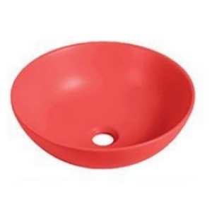 Chậu Lavabo Kanly SU518 Đặt Bàn Sứ Tròn Màu Đỏ