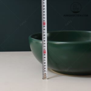 Chậu Lavabo Kanly SU519 Đặt Bàn Sứ Tròn Màu Xanh Lá