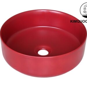 Chậu Lavabo Kanly SU528 Đặt Bàn Sứ Tròn Màu Đỏ