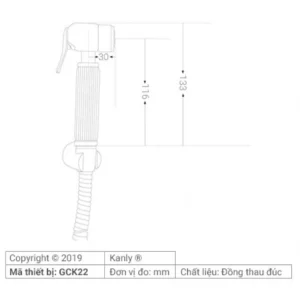 Vòi Xịt Toilet Kanly GCK22 Cổ Điển
