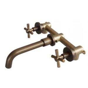 Vòi lavabo Kanly GCT07 nóng lạnh bằng đồng gắn âm tường