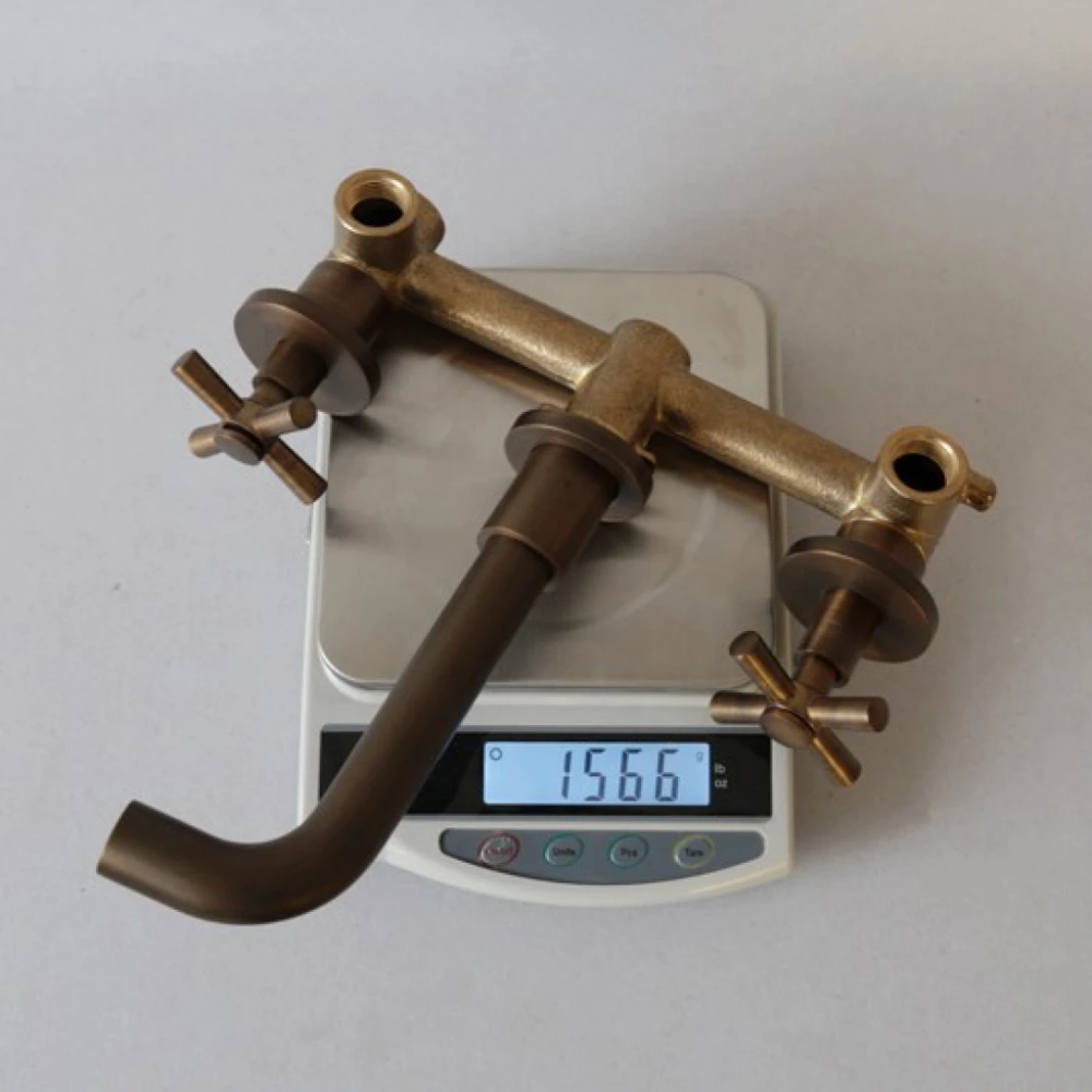 Vòi lavabo Kanly GCT07 nóng lạnh bằng đồng gắn âm tường