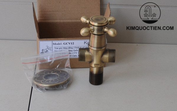 Van góc bằng đồng Kanly GCV12