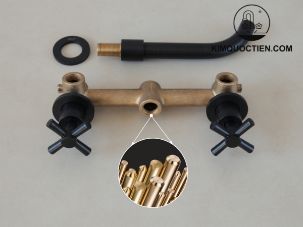 Vòi Lavabo Kanly GCT07B Gắn Tường Nóng Lạnh