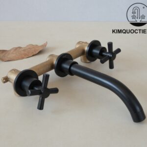 Vòi Lavabo Kanly GCT07B Gắn Tường Nóng Lạnh